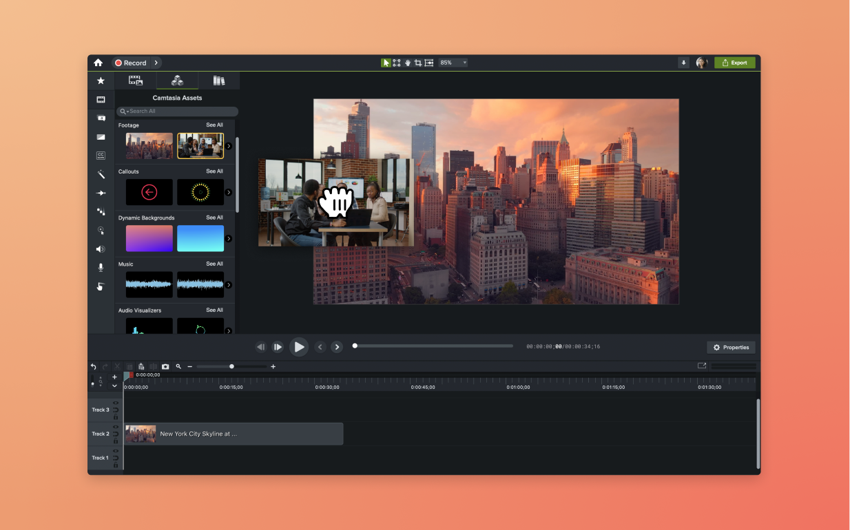 Camtasia video editor feature poster